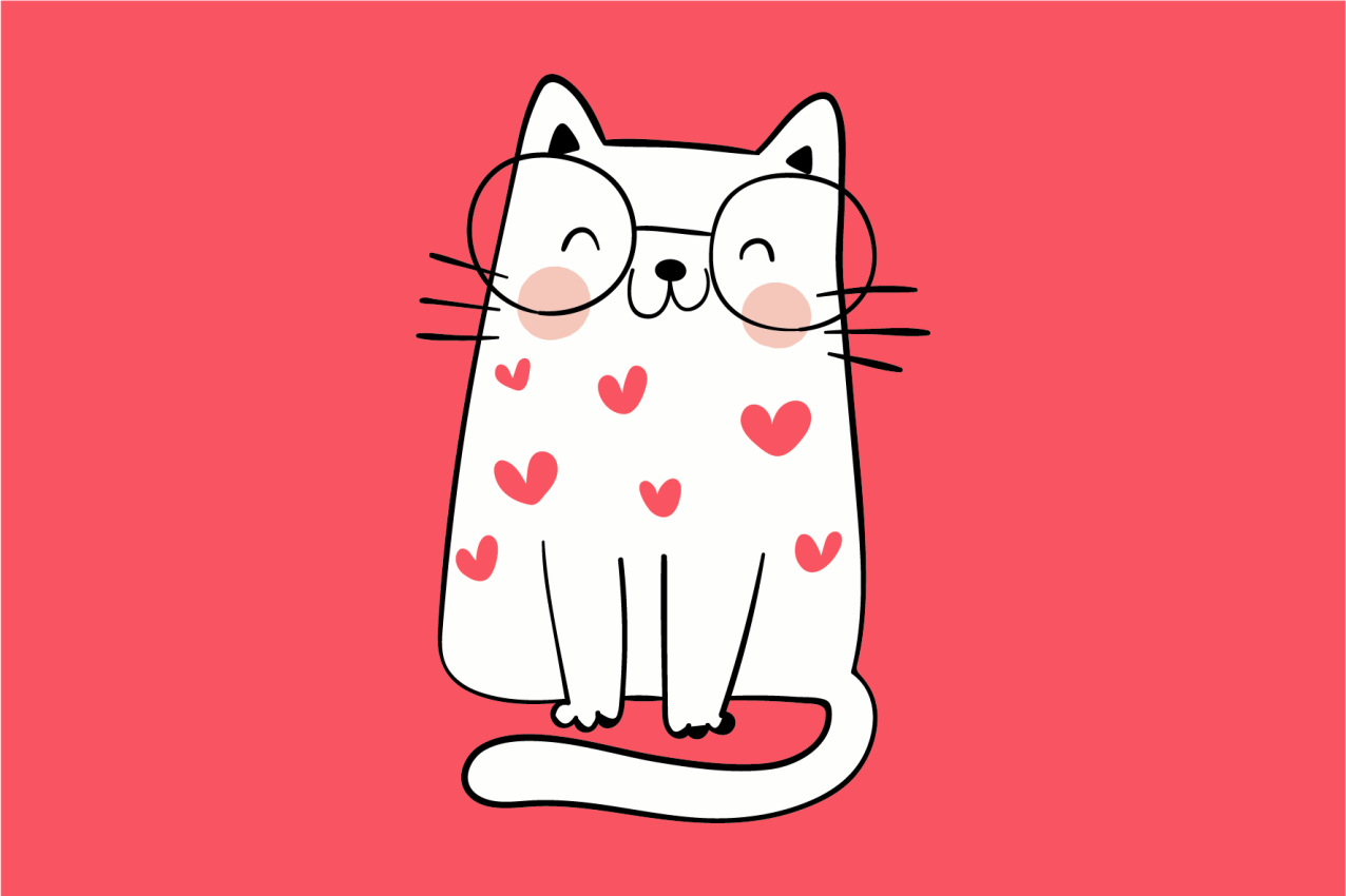 Set de table enfant personnage de chat adorable - TenStickers