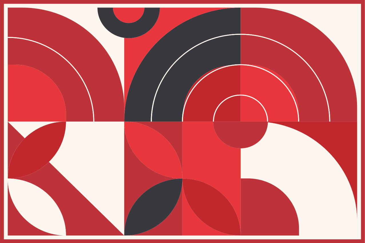 Set de table moderne formes géométriques vibrantes - TenStickers