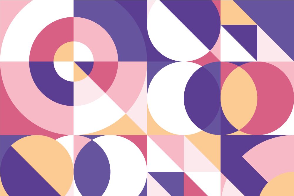 Set de table moderne arrangement de couleurs géométriques - TenStickers