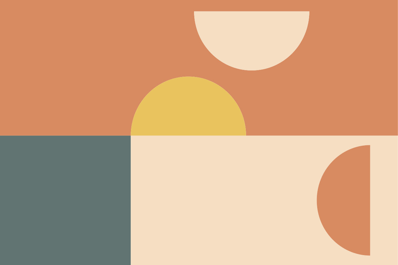 Set de table moderne formes géométriques colorées - TenStickers