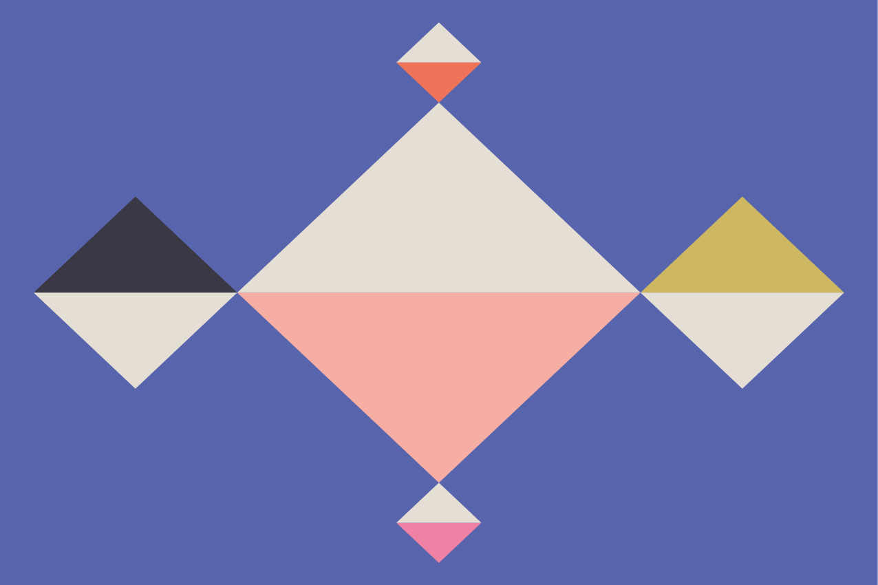 Set de table moderne carrés de couleurs géométriques - TenStickers