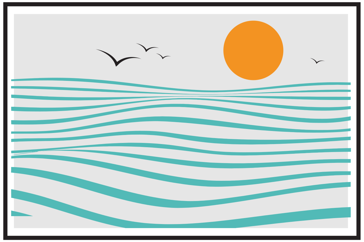 Set de table moderne design vagues élégantes - TenStickers