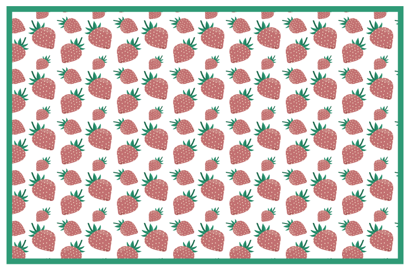 Set de table original motif fraise - TenStickers