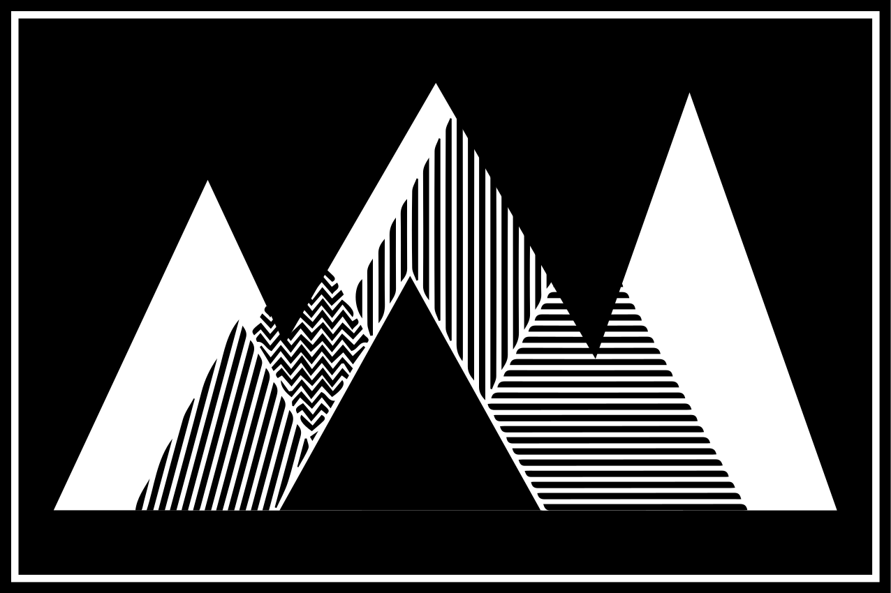 Set de table moderne pics de montagne stylés - TenStickers