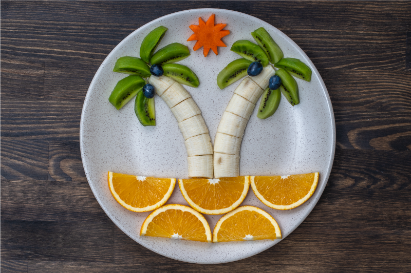 Set de table original arrangement de fruits tropicaux - TenStickers