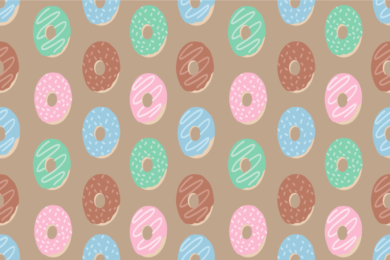 Set de table original motif donuts colorés - TenStickers