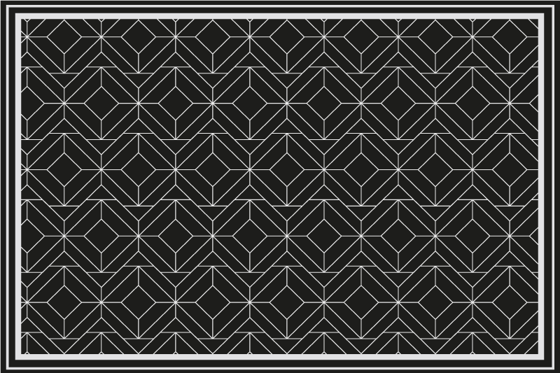 Set de table moderne surface noire géométrique - TenStickers