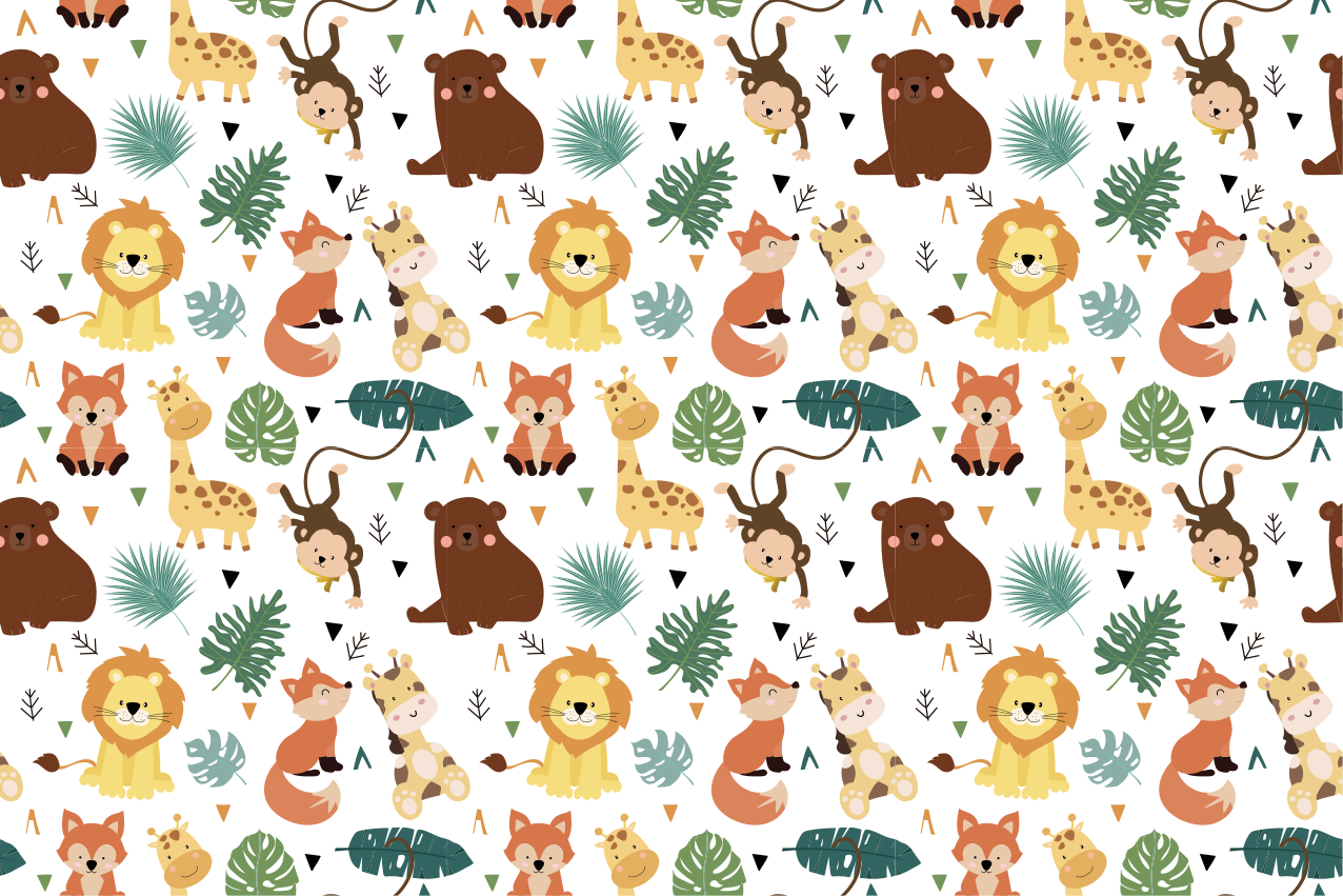 Set de table enfant motifs animaux mignons - TenStickers