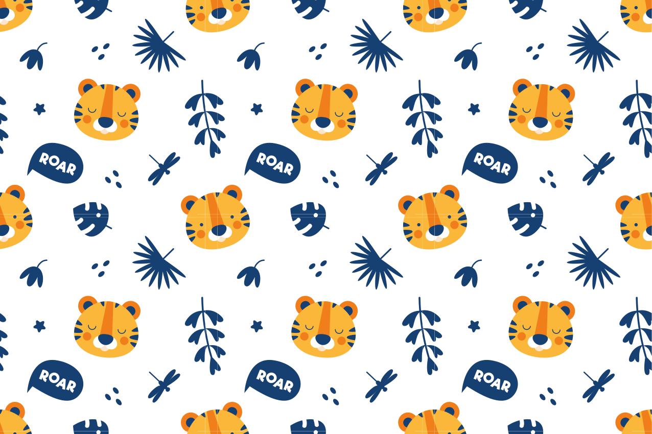 Set de table enfant motif tête de tigre - TenStickers