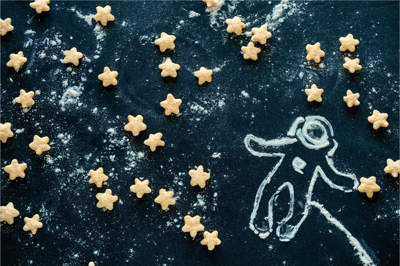 Set de table enfant scène d'étoiles d'astronaute - TenStickers