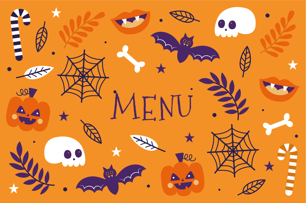 Set de table rectangulaire Conception drôle d'halloween - TenStickers