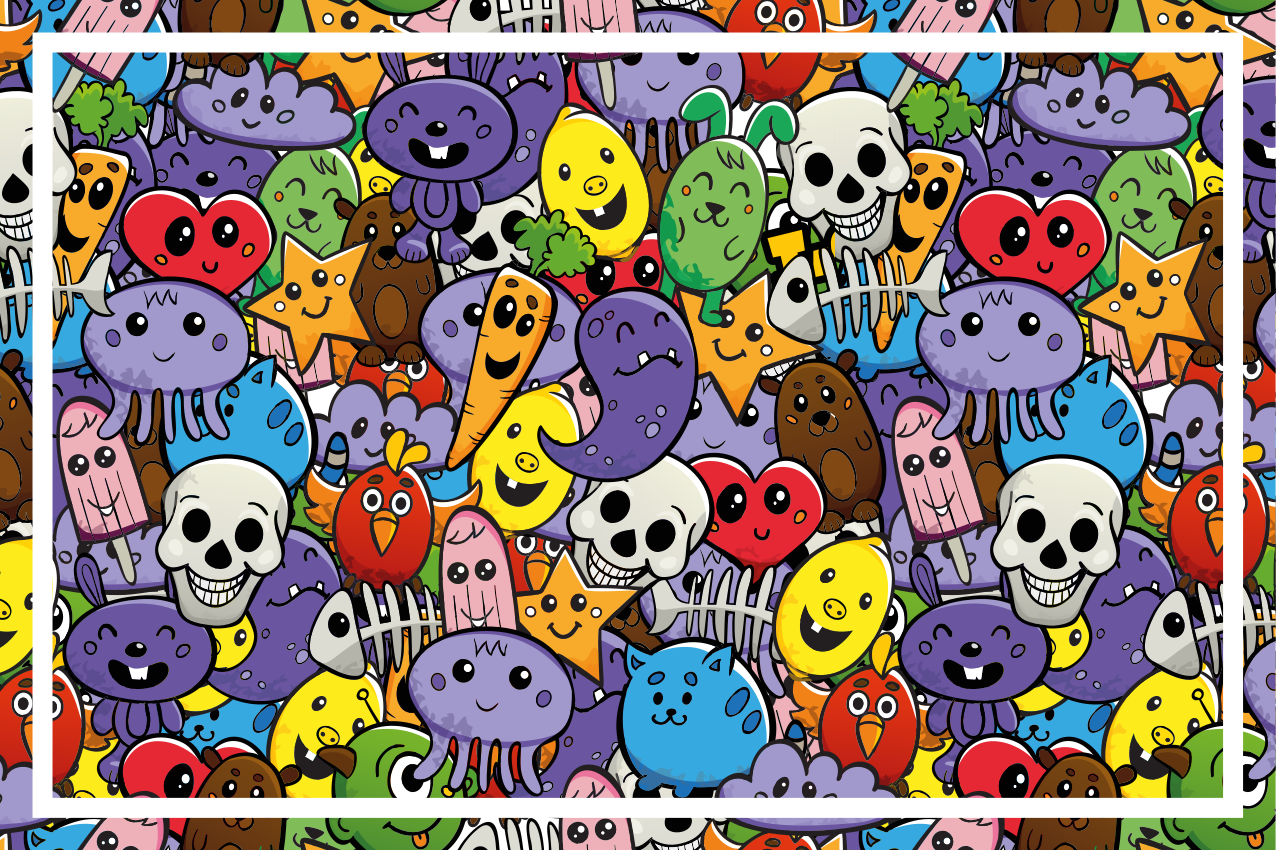 Set de table enfant personnages de dessin animé colorés - TenStickers
