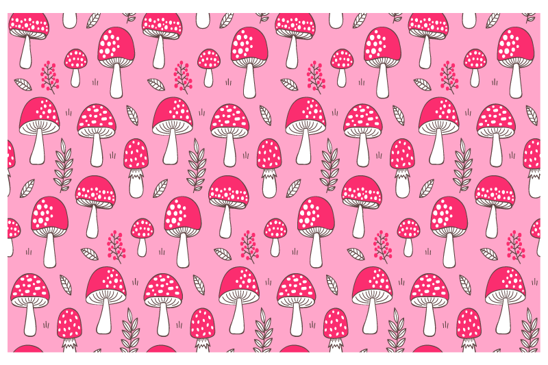 Set de table original motif champignon vibrant - TenStickers