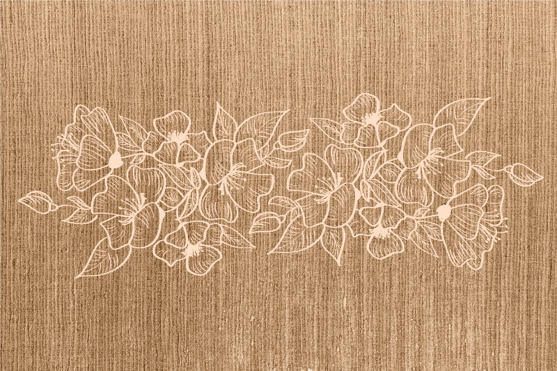 Set de table surface florale gaufrée - TenStickers
