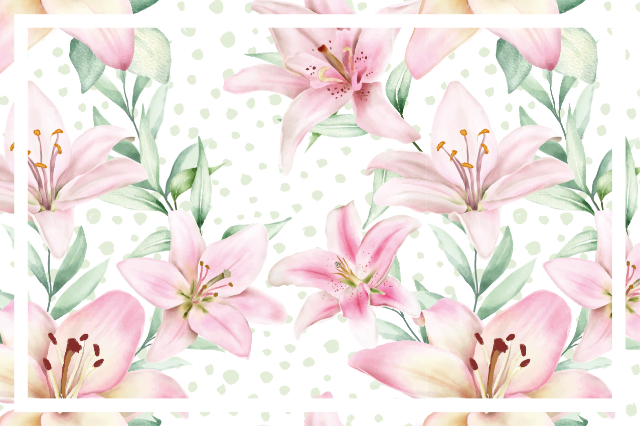 Set de table original arrangement floral de lys - TenStickers