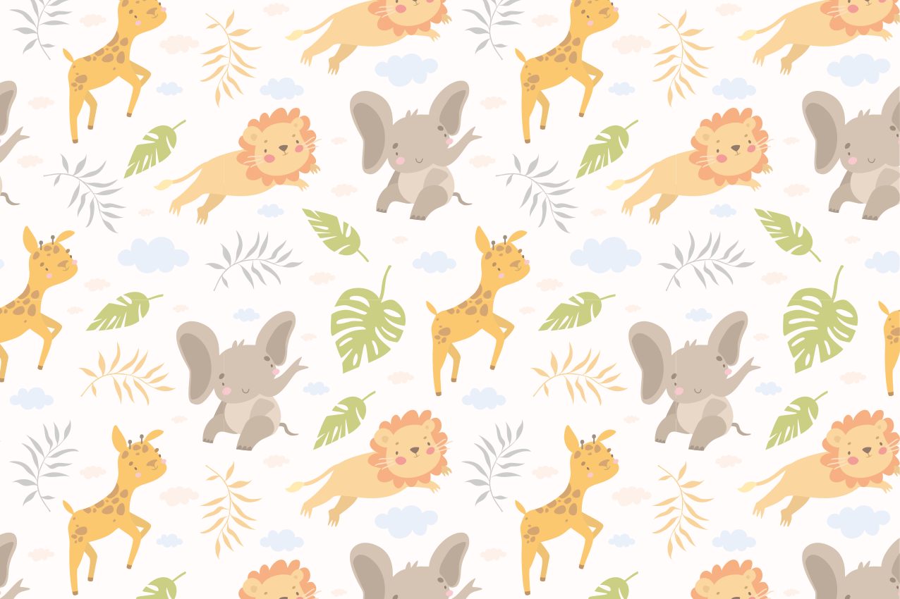 Set de table enfant motifs créatures adorables - TenStickers
