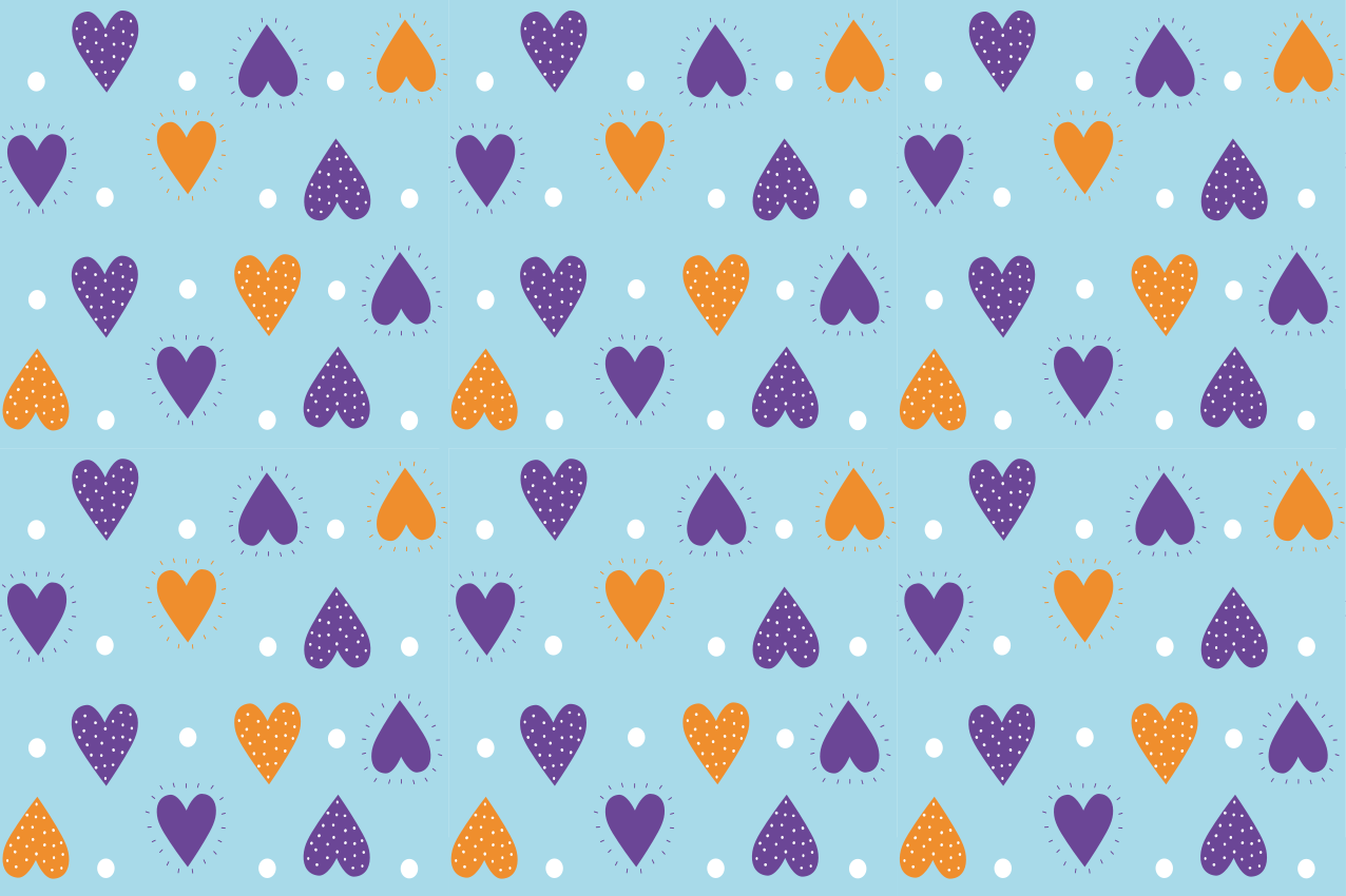 Set de table enfant motifs de cœurs colorés - TenStickers