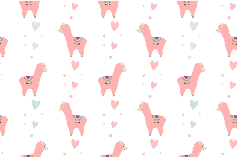 Set de table enfant motif lama mignon - TenStickers