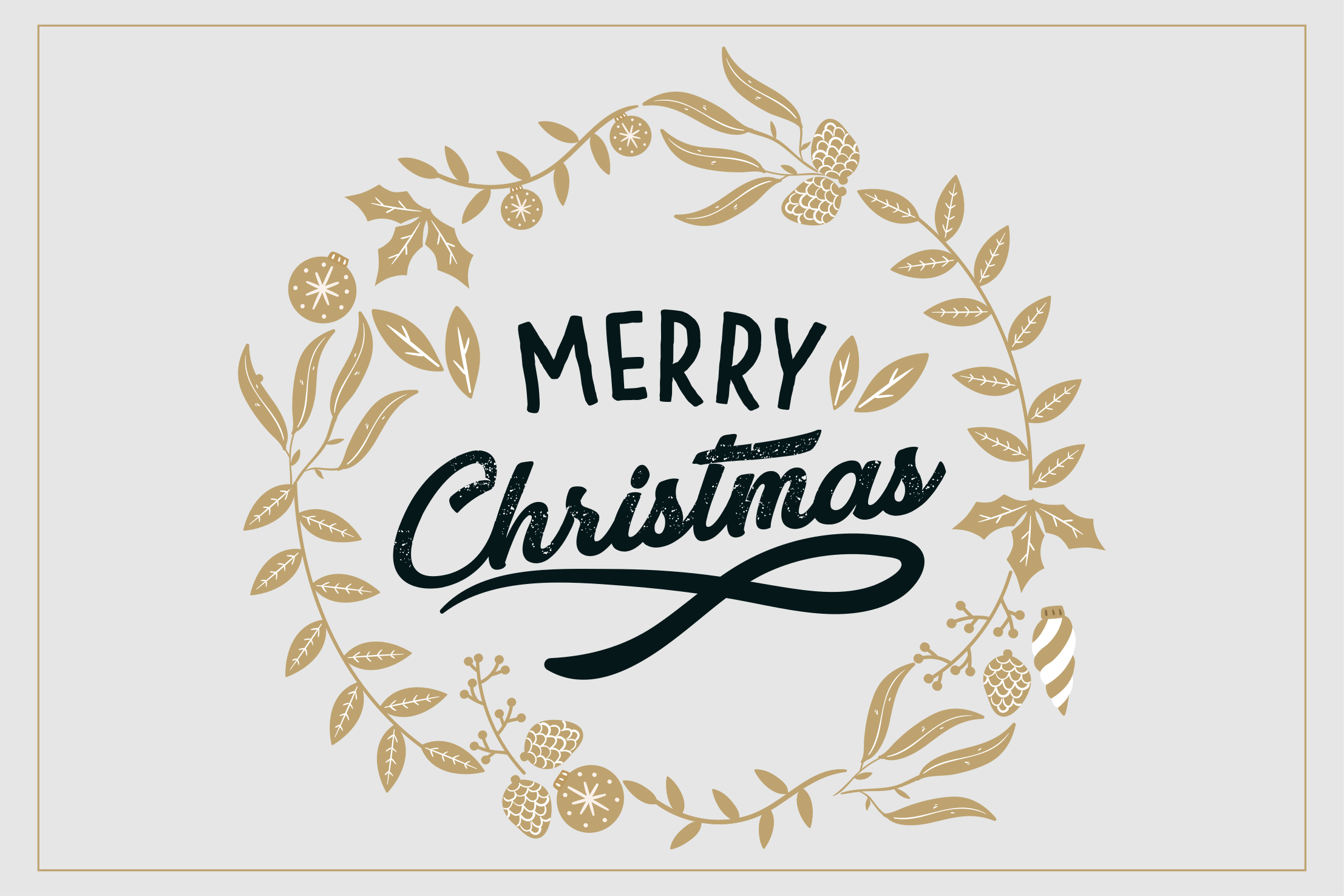 Set de table noël couronne de noël - TenStickers