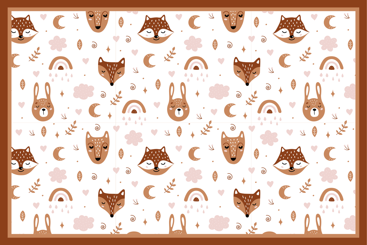 Set de table enfant motifs animaux fantaisistes - TenStickers