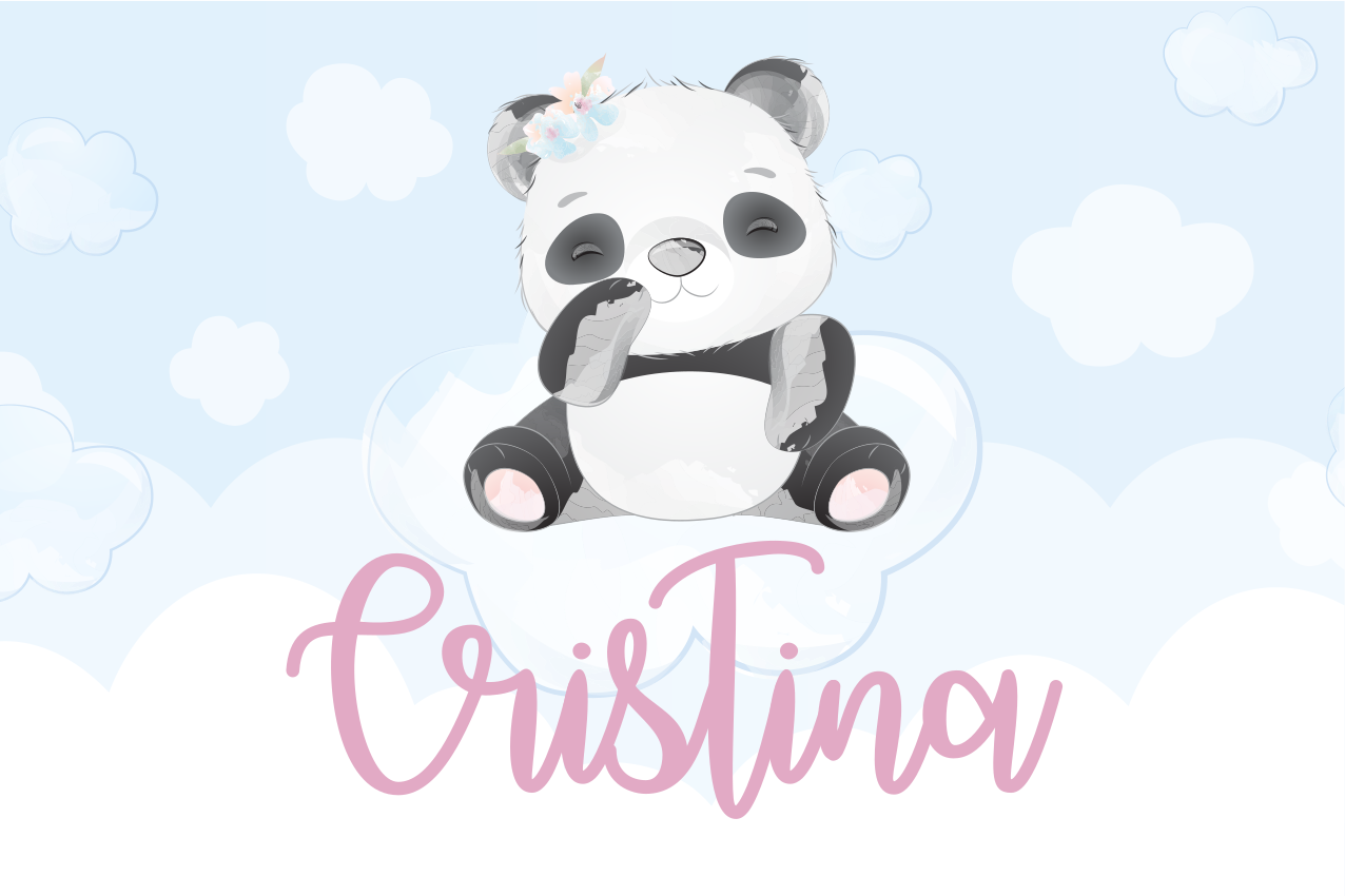 Set de table enfant personnage panda mignon - TenStickers