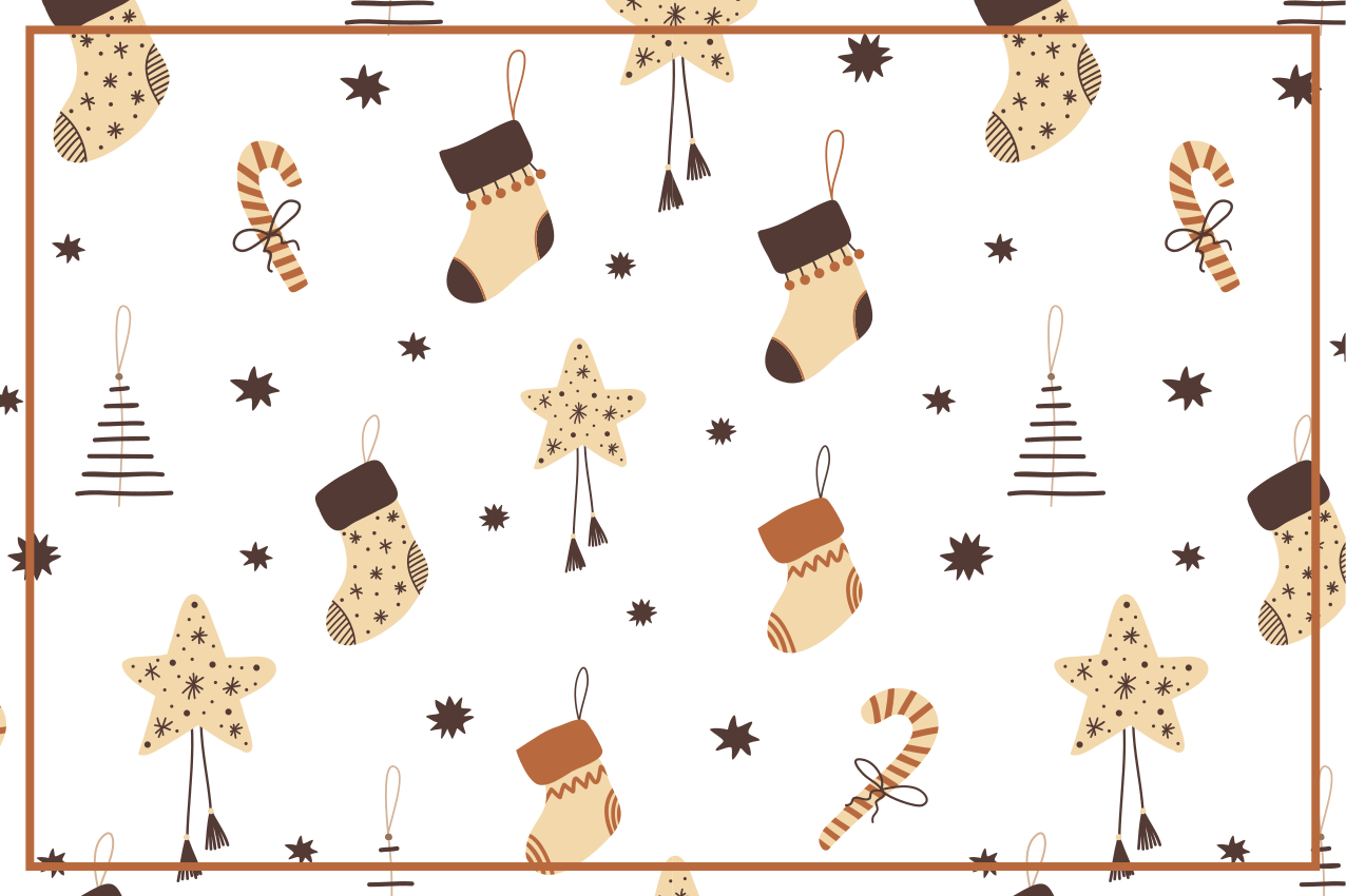 Set de table noël motif bas de noël festifs - TenStickers