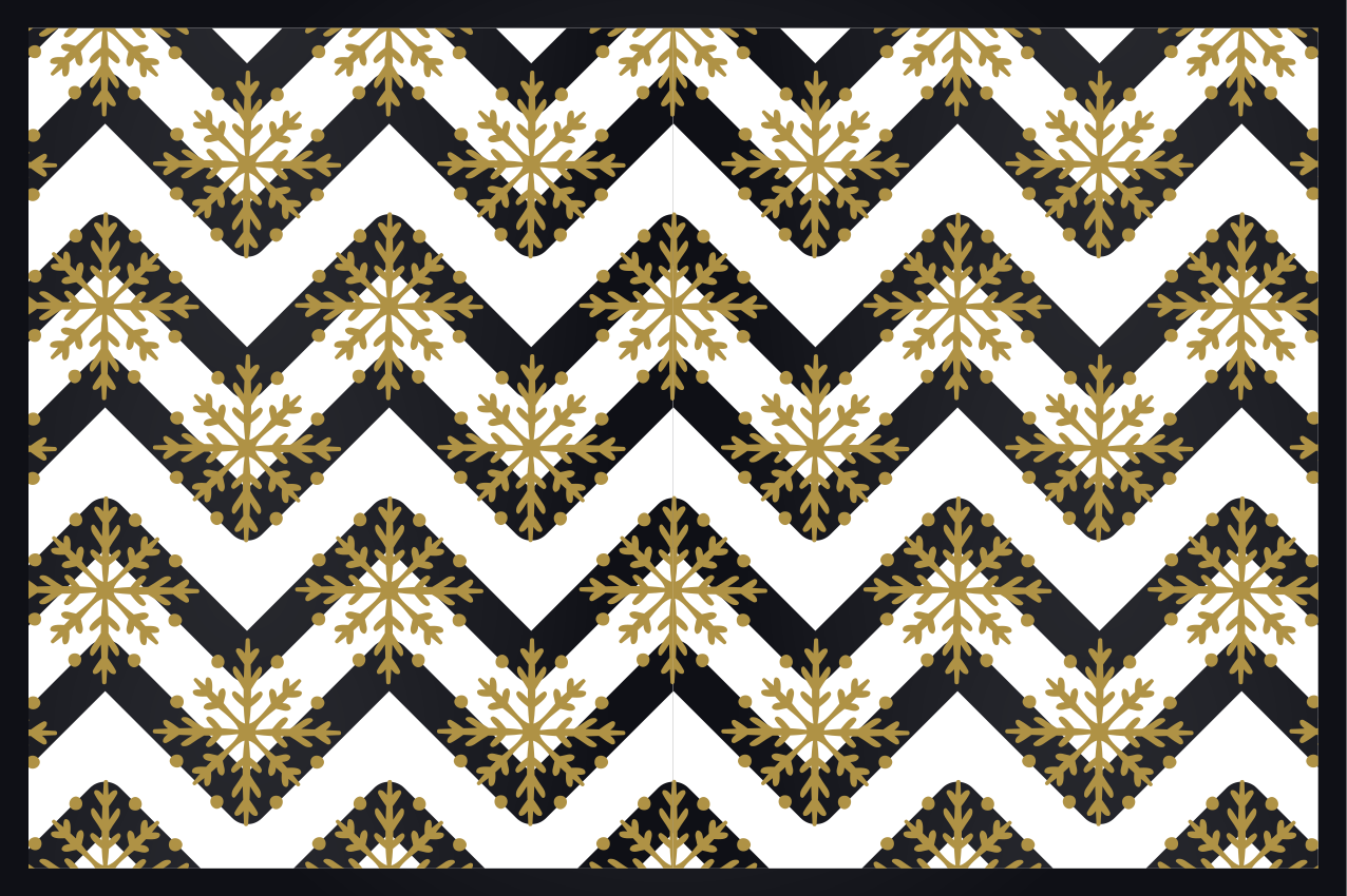 Set de table noël motif flocon chevron - TenStickers