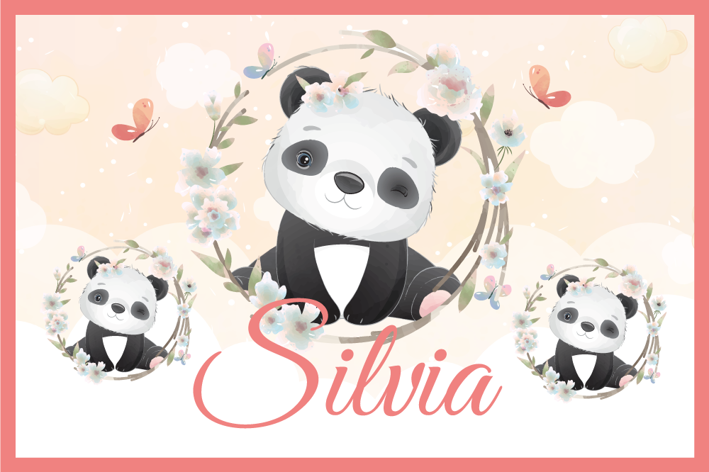 Set de table enfant arrangement de pandas charmants - TenStickers