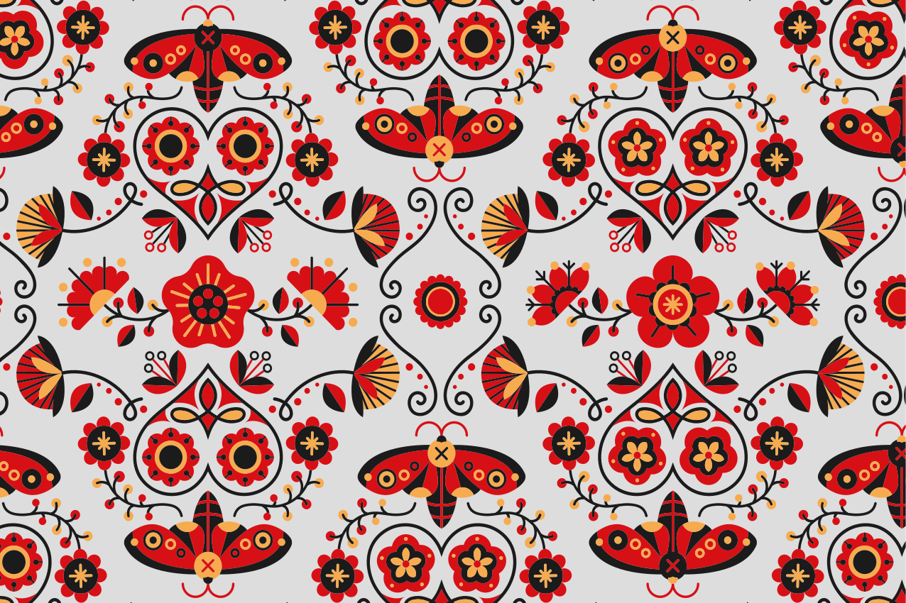 Set de table original composition florale vive - TenStickers
