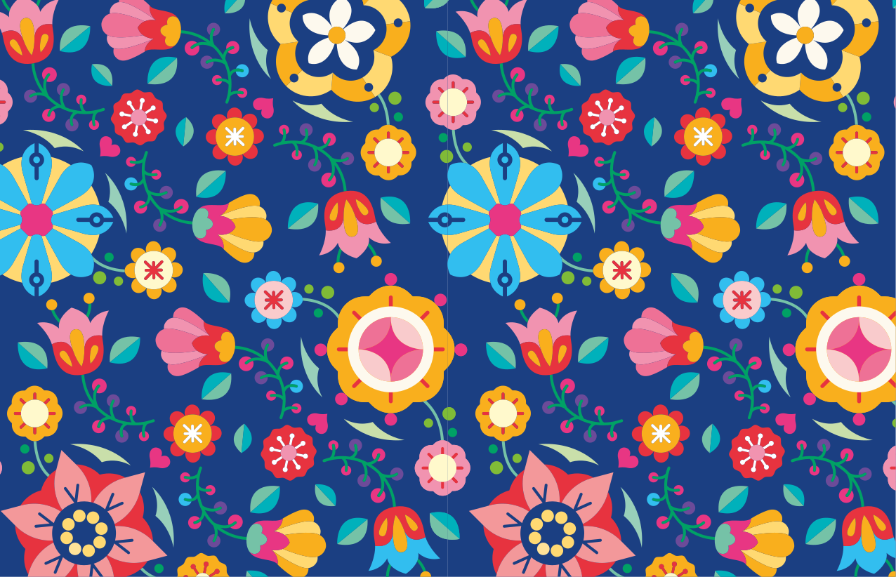 Set de table original concept floral Éclatant - TenStickers