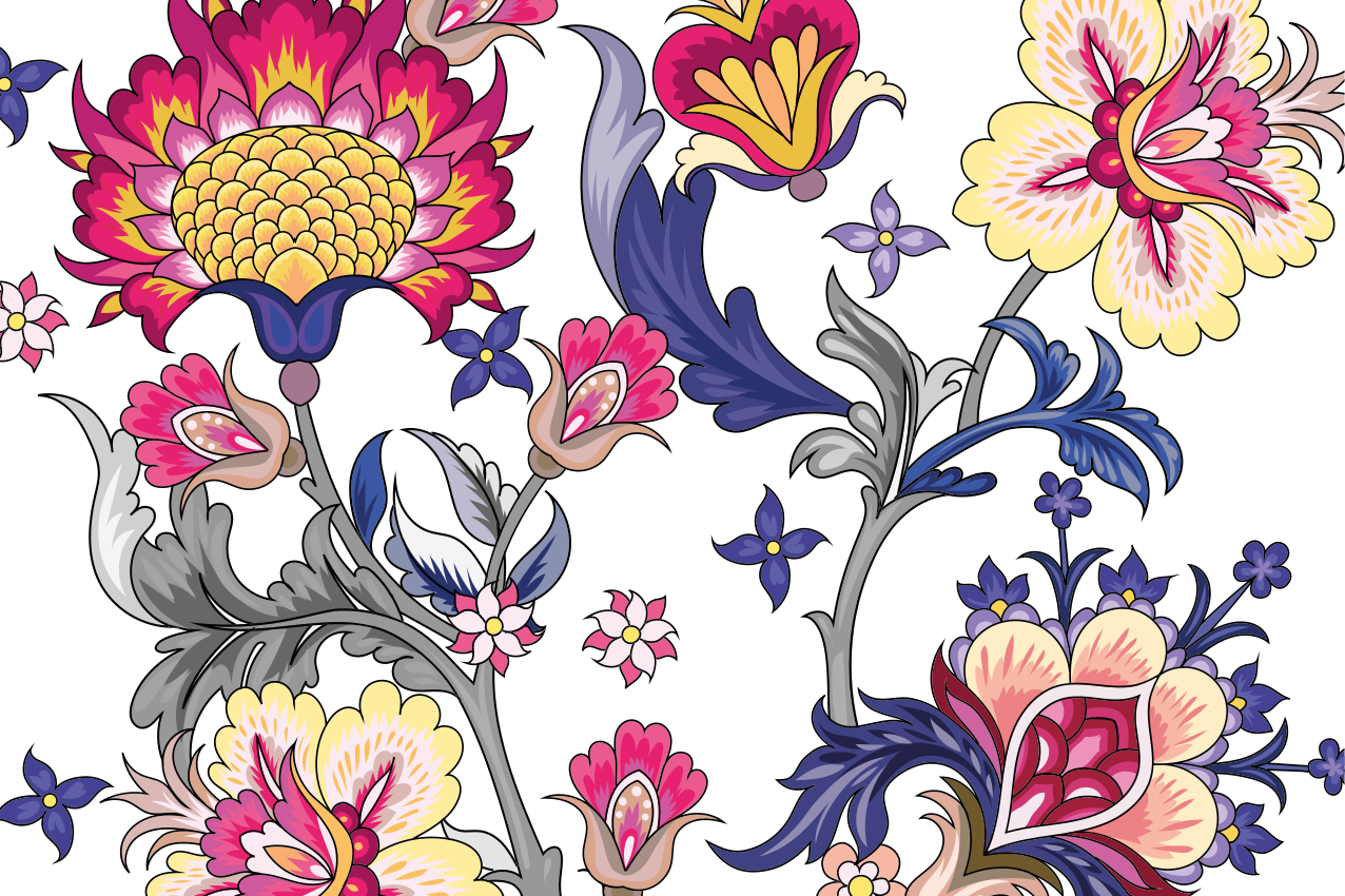 Set de table original motifs floraux - TenStickers