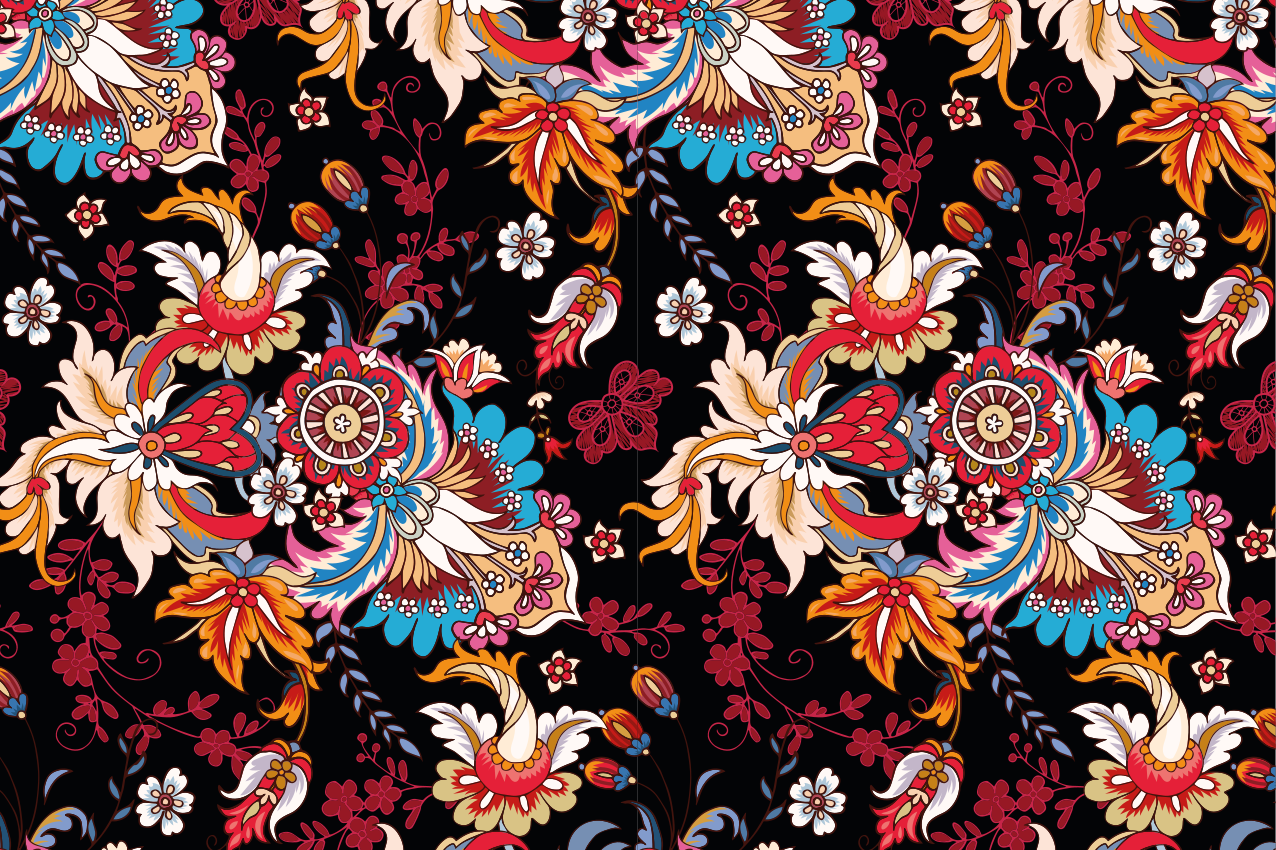 Set de table original Élégance emblème floral - TenStickers