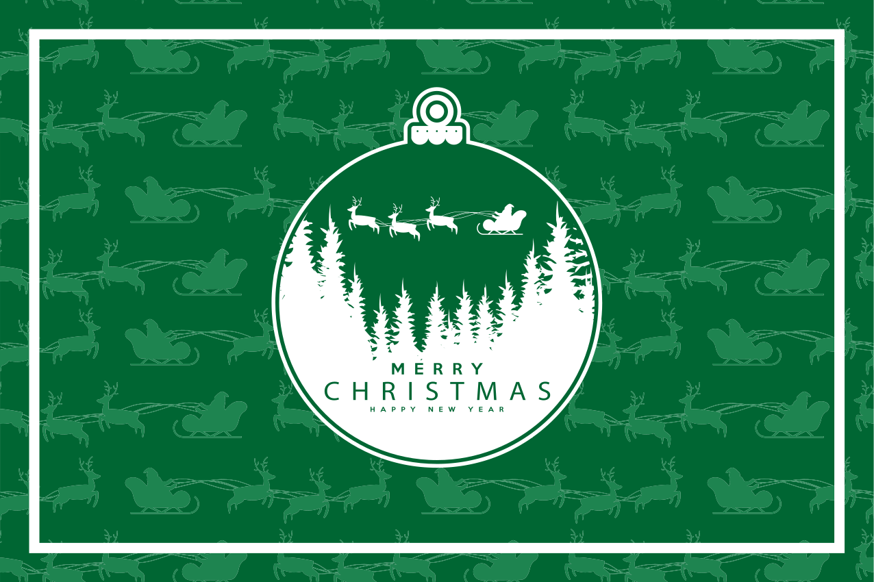 Set de table noël scène d'ornements de noël - TenStickers