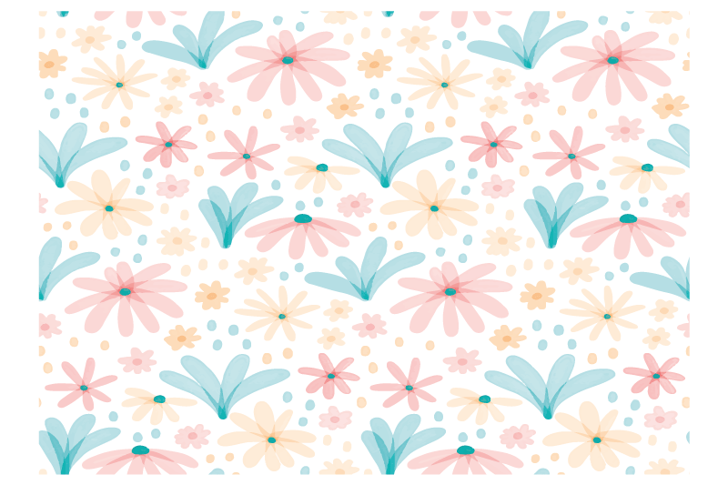 Set de table original motifs floraux colorés - TenStickers