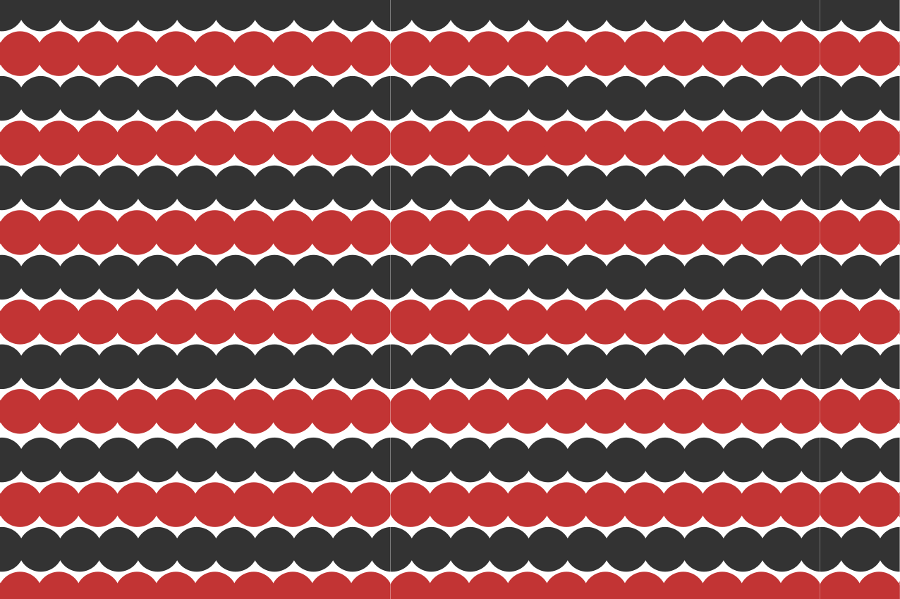 Set de table moderne à motif circulaire superposé - TenStickers