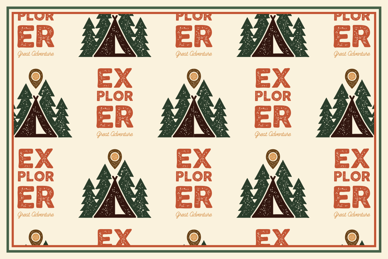 Set de table original motif aventure explorer - TenStickers