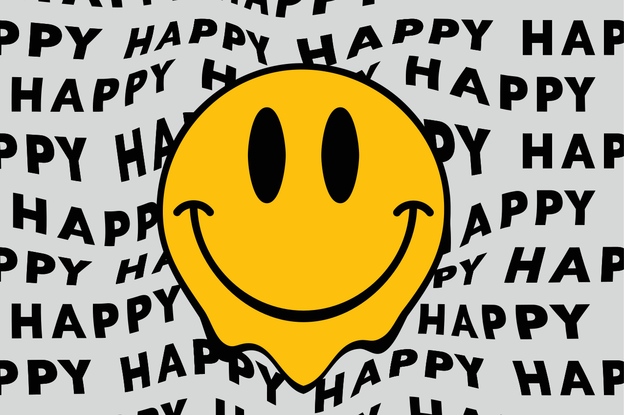 Set de table citation visage souriant heureux - TenStickers
