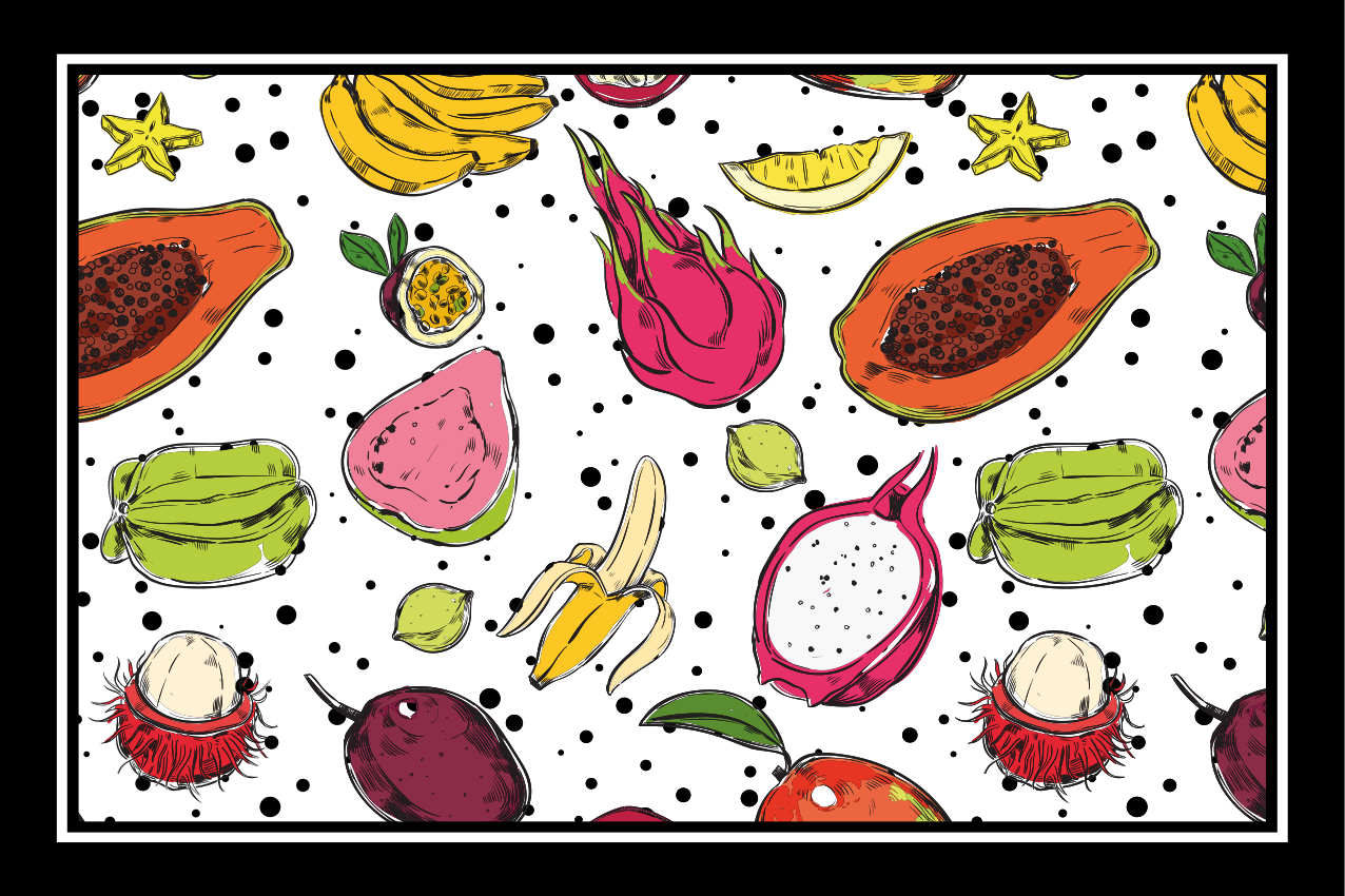 Set de table original motif fruits vibrants - TenStickers