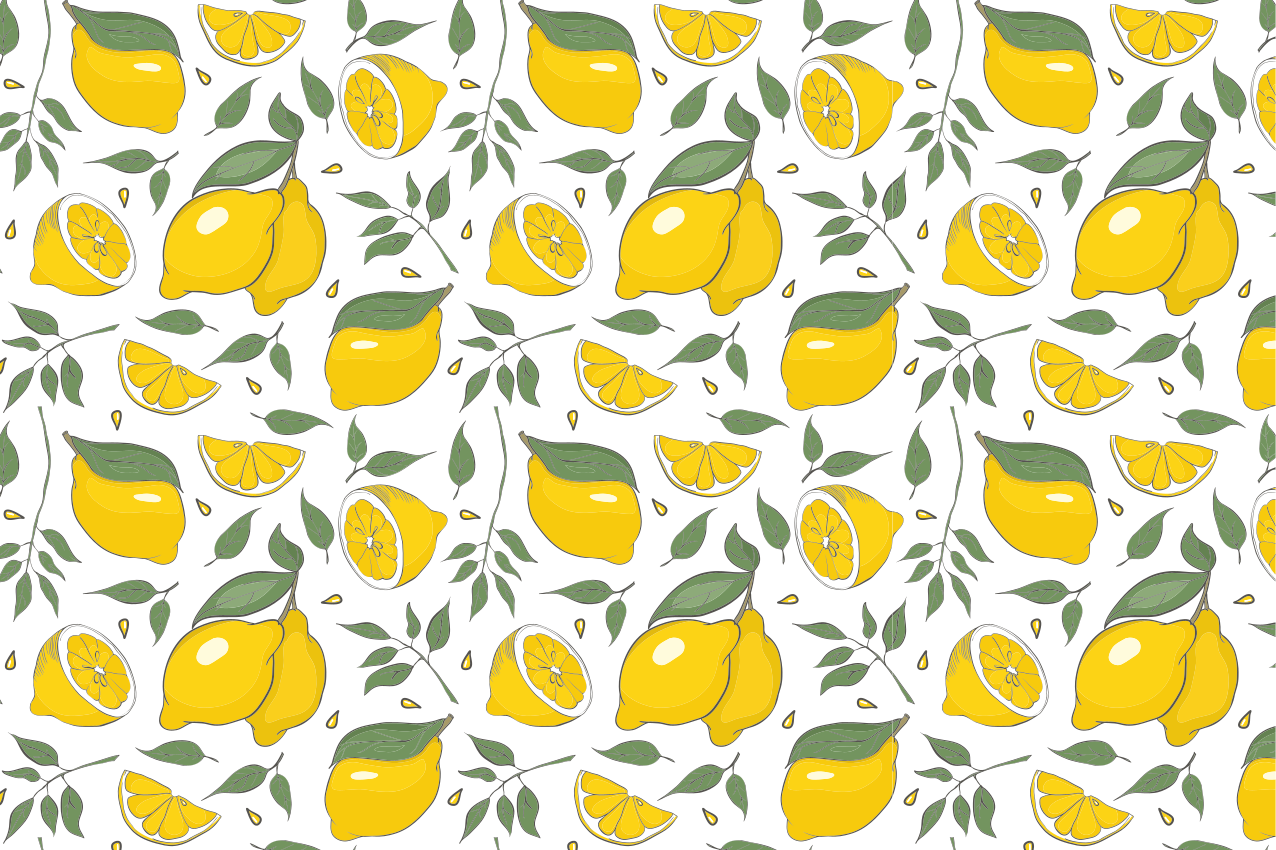 Set de table original motif citron Énergique - TenStickers