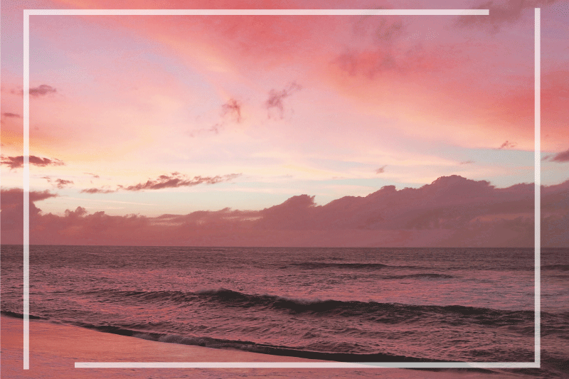 Set de table moderne coucher de soleil côtier serein - TenStickers