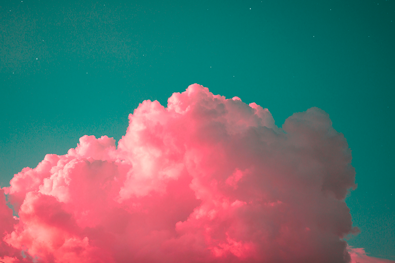 Set de table moderne nuage rose blush - TenStickers