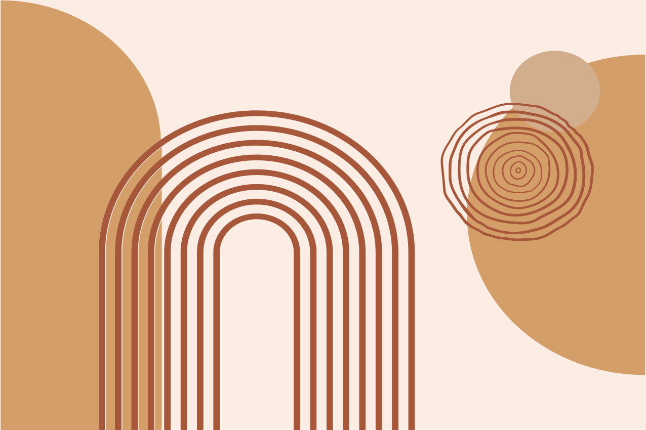 Set de table moderne formes courbes superposées - TenStickers