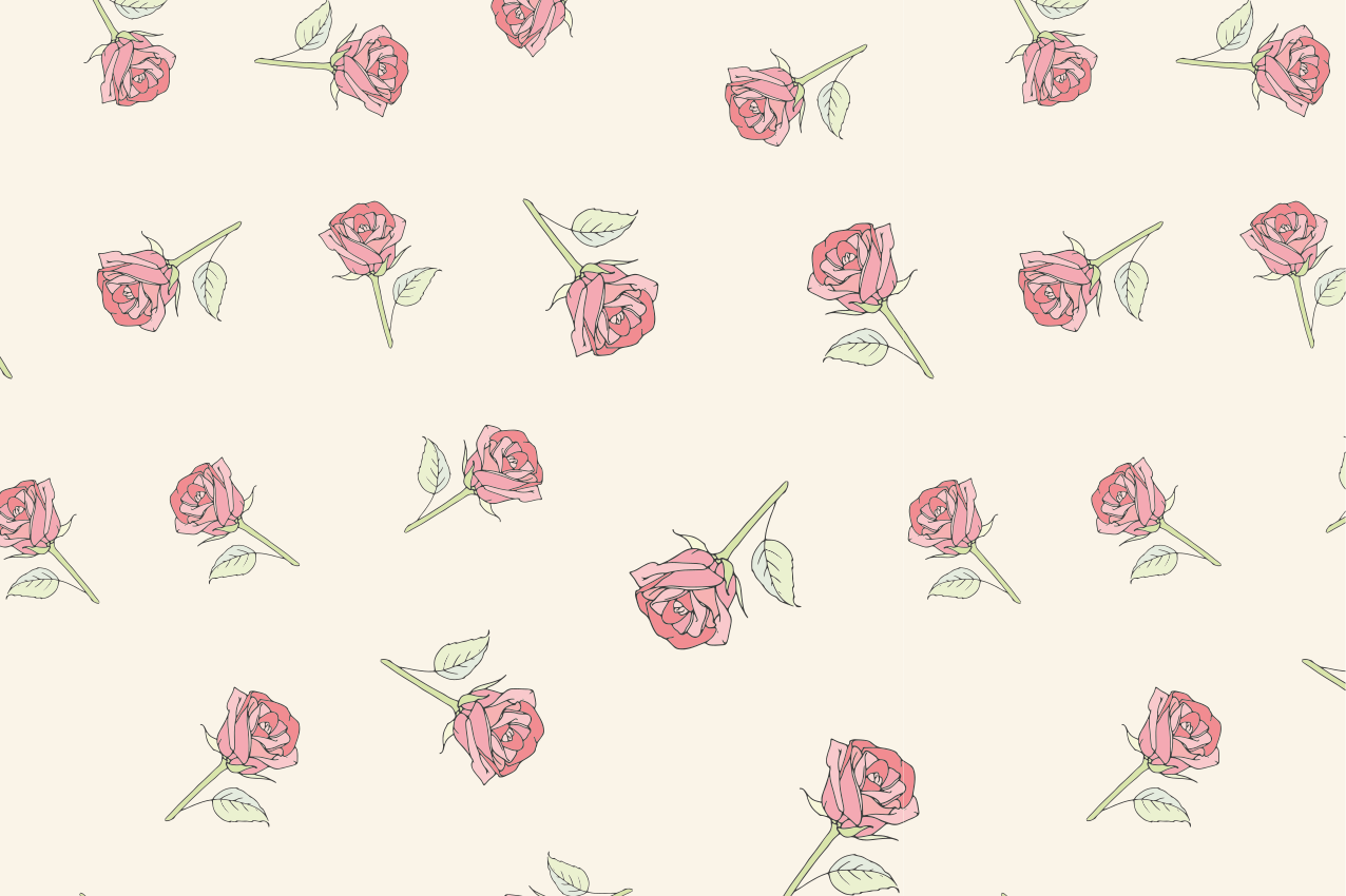 Set de table original motif floral de roses - TenStickers