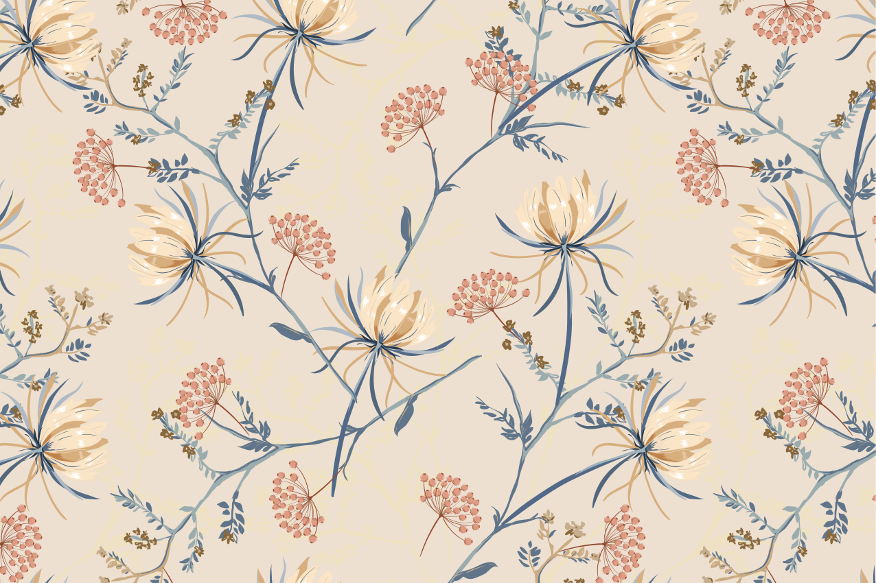 Set de table accents de motif floral - TenStickers
