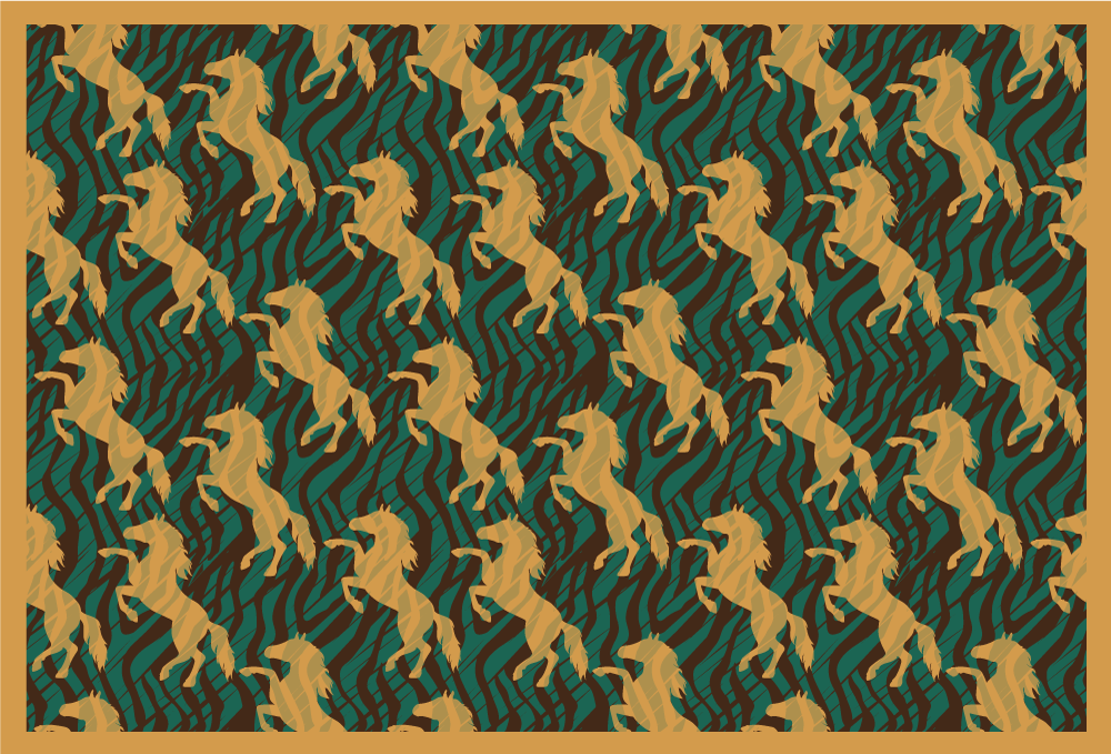 Set de table original motif licorne audacieux - TenStickers