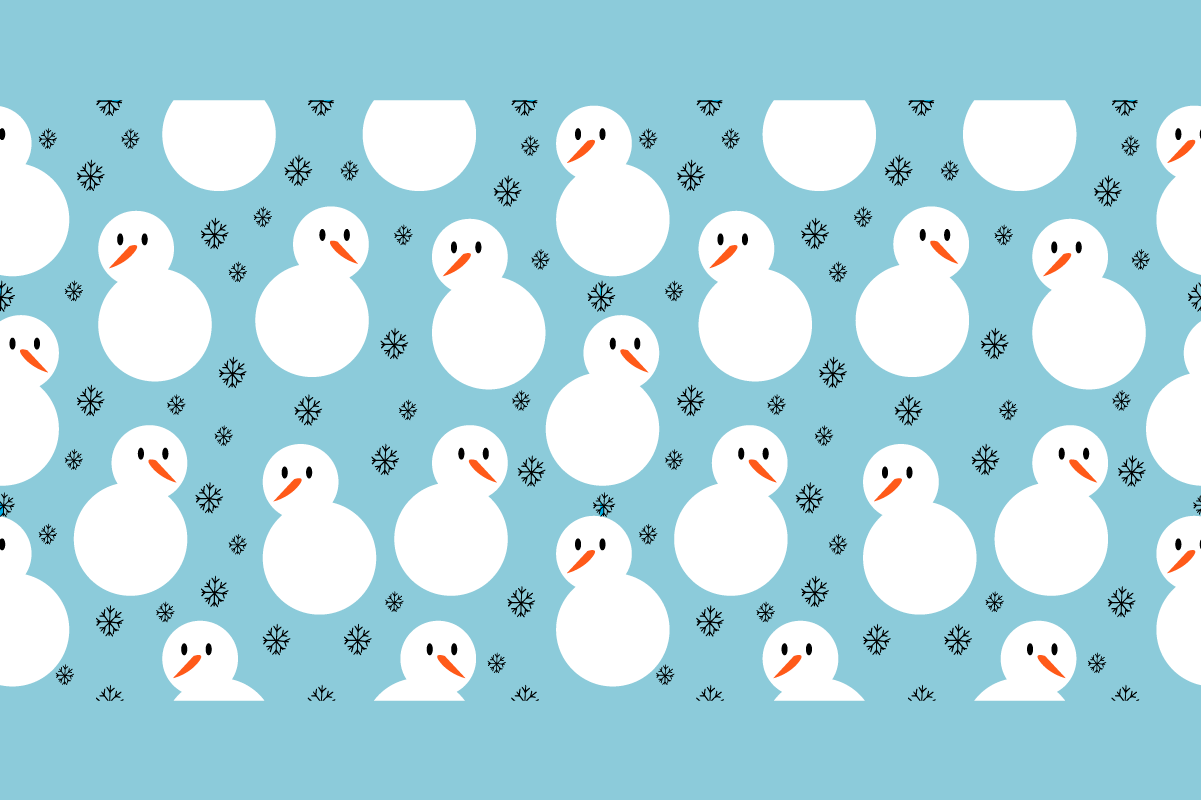 Set de table noël motif hiver bonhomme de neige - TenStickers