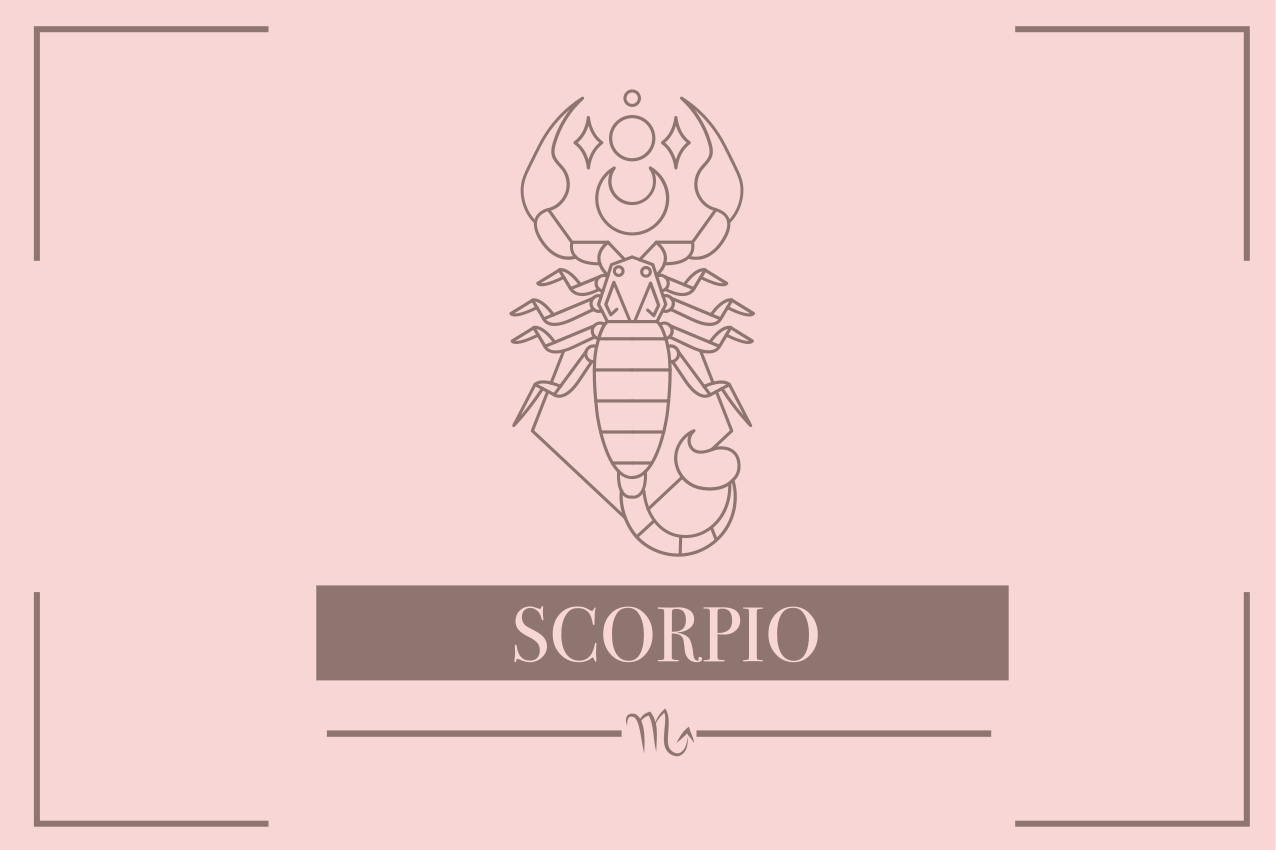 Set de table signe du zodiaque Scorpion rose - TenStickers