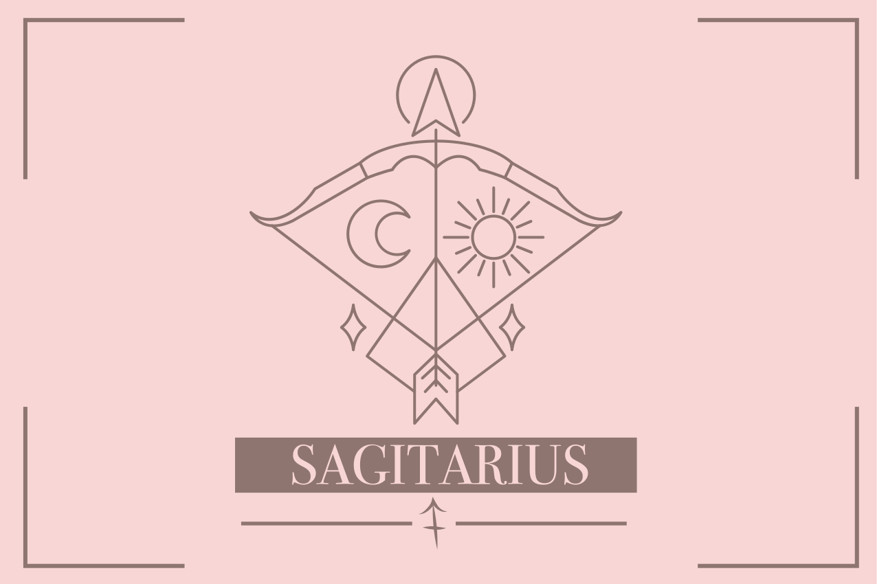 Set de table signe du zodiaque Sagittaire rose - TenStickers