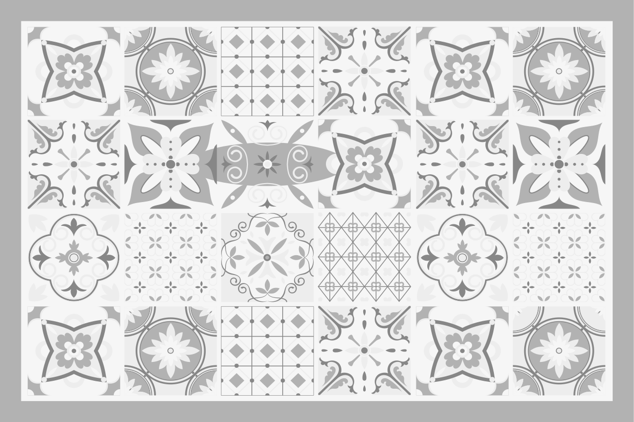 Set de table motifs monochromes élégants - TenStickers