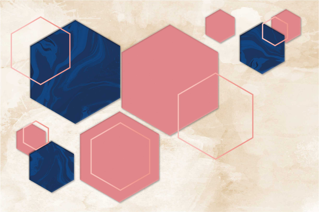 Set de table moderne motifs hexagonaux - TenStickers